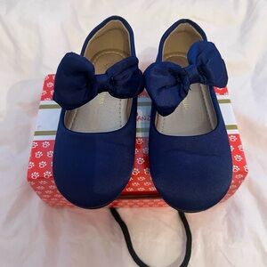 Kids Blue Bow Shoes